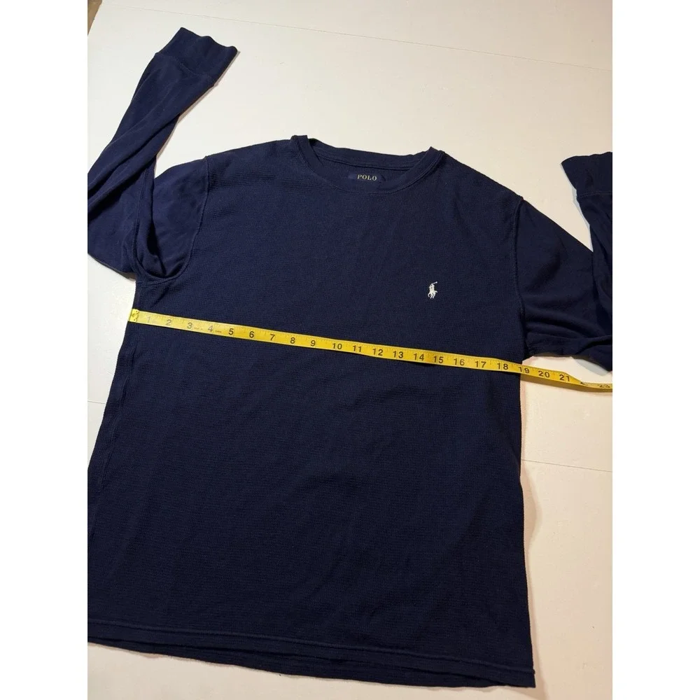 Polo Ralph Lauren Waffle Knit Thermal Sleepwear Navy Men's Size Large